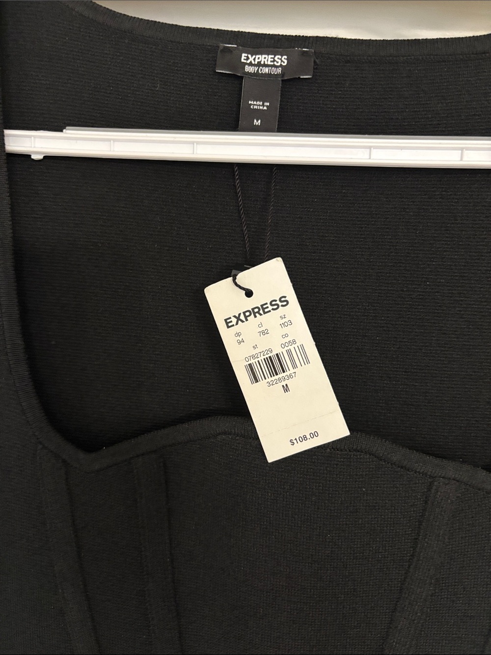Express Black Sleeveless Midi Bodycon Dress - Picture 2 of 3